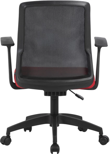 Кресло Cactus CS-MC222-BKRD черный сиденье темно-красный сетка/ткань низк.спин. крестов. пластик пластик черный