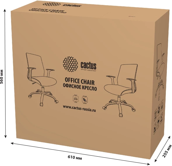 Кресло Cactus CS-MC222-BKRD черный сиденье темно-красный сетка/ткань низк.спин. крестов. пластик пластик черный