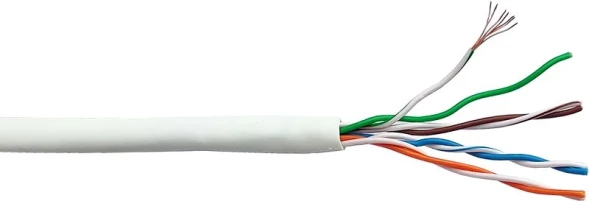 Кабель информационный Lanmaster LAN-5EUTP-PT-LSZH-WH кат.5E UTP 4 пары 24AWG LSZH внутренний 305м белый