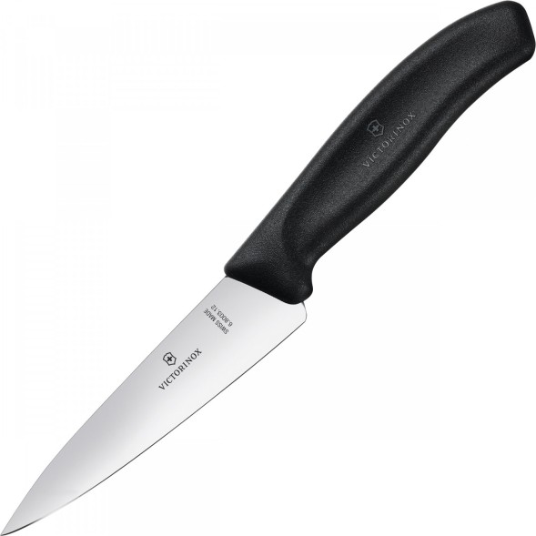 Нож кухонный Victorinox Swiss Classic (6.8003.12B) стальной разделочный для мяса лезв.120мм прямая заточка черный блистер