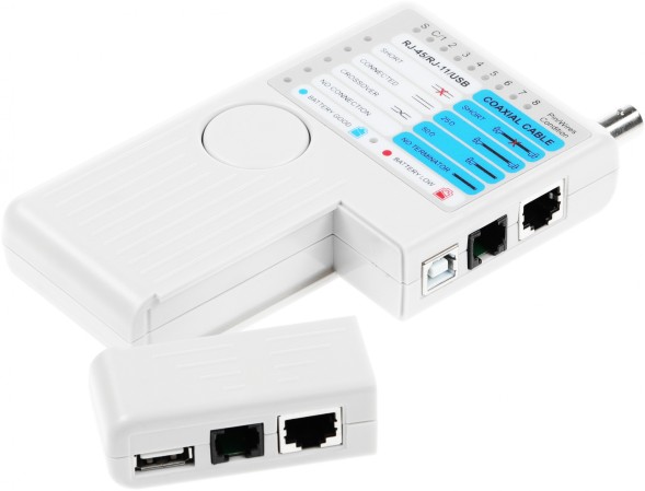 Тестер кабельный ITK WH3468 для витой пары +чехол/элемент питания