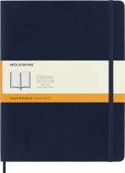 Блокнот Moleskine CLASSIC SOFT QP621B20 XLarge 190х250мм 192стр. линейка мягкая обложка синий сапфир