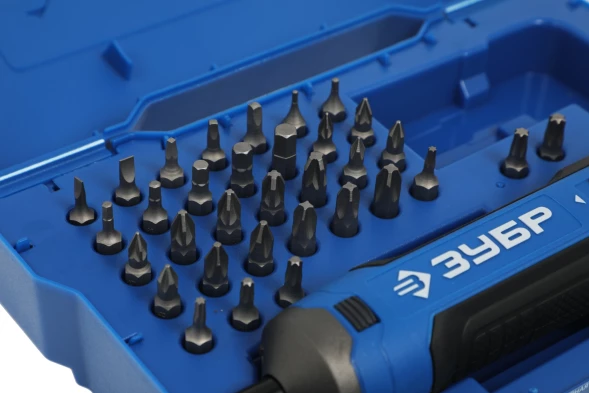 Отвертка аккум. Зубр PSD-4S аккум. патрон:шестигранник 6.35 мм (1/4) (кейс в комплекте)