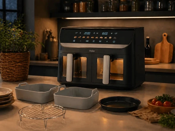 Аэрогриль Haier HAF-702 5.5л 2300Вт черный (FZ03Q9M01RU)
