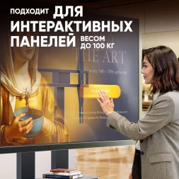 Стойка для телевизора Onkron TS2811E-B черный 50"-120" макс.125кг напольный мобильный (моторизованный лифт)