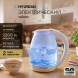 Чайник электрический Hyundai HYK-G2409 1.7л. 2200Вт белый/серебристый корпус: стекло/пластик