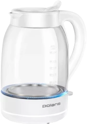 Чайник электрический Polaris PWK 1797CGL 1.8л. 2200Вт белый корпус: стекло/пластик