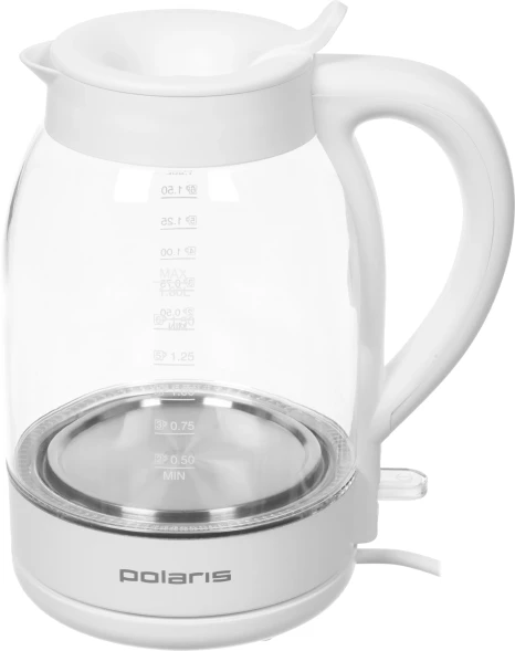 Чайник электрический Polaris PWK 1797CGL 1.8л. 2200Вт белый корпус: стекло/пластик