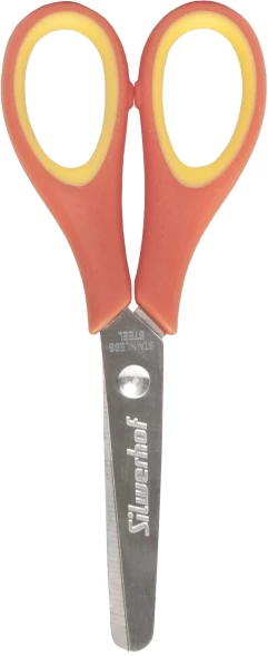 Ножницы Silwerhof детские 130мм ручки пластиковые нержавеющая сталь оранжевый/желтый