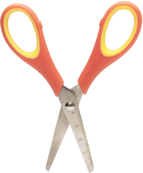 Ножницы Silwerhof детские 130мм ручки пластиковые нержавеющая сталь оранжевый/желтый