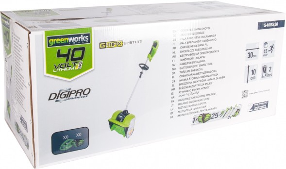 Снегоуборщик электр. Greenworks GD40SSK4