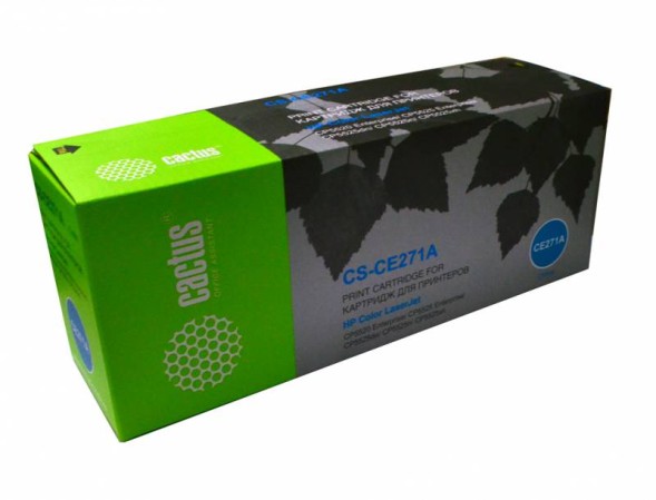Картридж лазерный Cactus CS-CE271A CE271A голубой (15000стр.) для HP LJ Ent CP5525