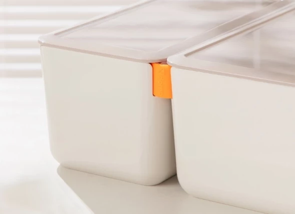 Короб для хранения Deli XDM11green 1отд. 212x212x93.5мм зеленый/серый пластик