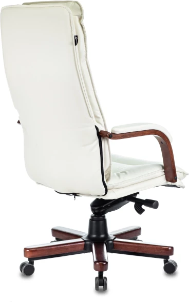Кресло руководителя Бюрократ T-9927Walnut слоновая кость кожа крестов. металл/дерево