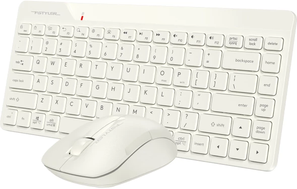 Клавиатура + мышь A4Tech Fstyler FG2200 Air2 клав:бежевый мышь:бежевый USB беспроводная slim (FG2200 AIR2 BEIGE)