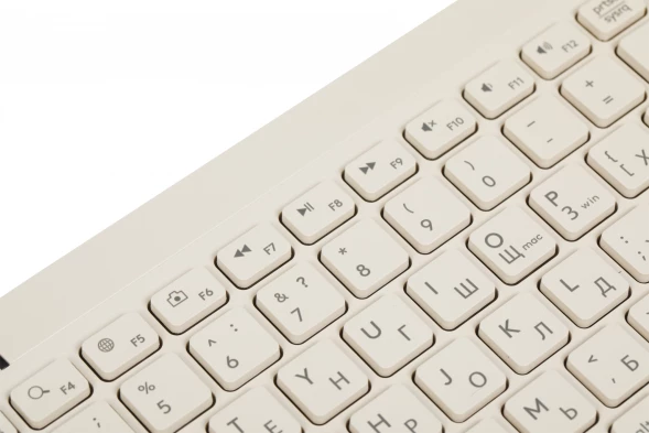 Клавиатура + мышь A4Tech Fstyler FG2200 Air2 клав:бежевый мышь:бежевый USB беспроводная slim (FG2200 AIR2 BEIGE)