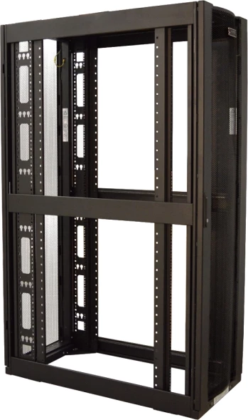 Шкаф коммутационный Lanmaster (LAN-DC-CBP-42UX6X10) напольный 42U 600x1000мм пер.дв.перфор. задн.дв.перфор.2-хст. 4 бок.пан. 1500кг черный 1992мм