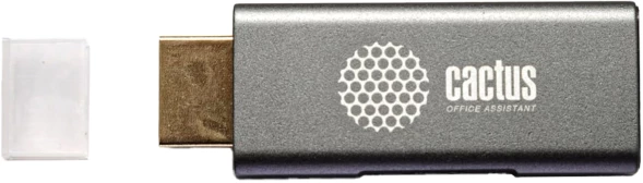 Переходник аудио-видео Cactus CS-HDMI-DP-ADR HDMI (m)/DisplayPort (f) позолоч.конт. серый