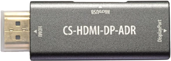 Переходник аудио-видео Cactus CS-HDMI-DP-ADR HDMI (m)/DisplayPort (f) позолоч.конт. серый