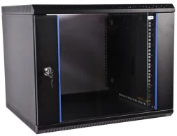 Шкаф коммутационный ЦМО ШРН-ЭКОНОМ (ШРН-Э-12.500-9005) настенный 12U 600x520мм пер.дв.стекл 75кг черный 470мм