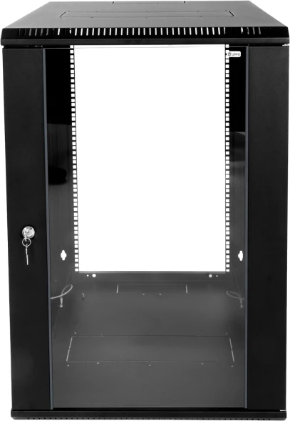 Шкаф коммутационный ЦМО ШРН-ЭКОНОМ (ШРН-Э-12.500-9005) настенный 12U 600x520мм пер.дв.стекл 75кг черный 470мм
