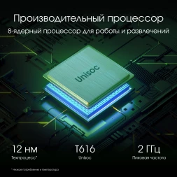 Планшет Digma Pro Pulse T616 (2.0) 8C RAM8Gb ROM256Gb 10.4&amp;quot; In-Cell 2000x1200 4G 2Sim Android 14 темно-зеленый 13Mpix 5Mpix BT WiFi microSD 128Gb 7000mAh