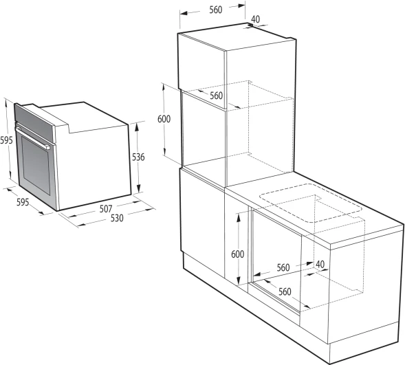 Духовой шкаф Электрический Gorenje BO6737E03NWG белый