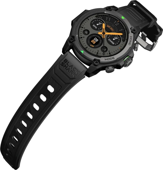 Смарт-часы Black Shark BS-GS3 1.43&amp;quot; AMOLED корп.черный рем.черный разм.брасл.:150-215мм (6974521492610)