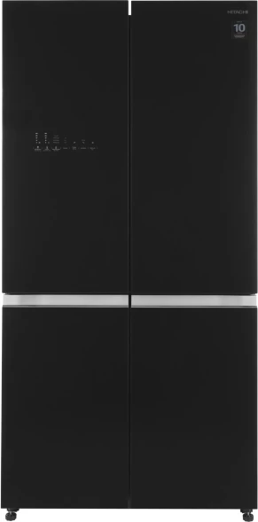 Холодильник Hitachi R-WB820VUC2 GBK 3-хкамерн. черный стекло инвертер