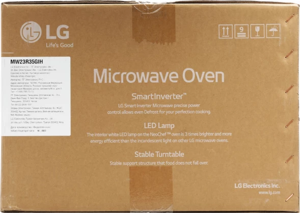 Микроволновая Печь LG MW23R35GIH 23л. 1000Вт белый