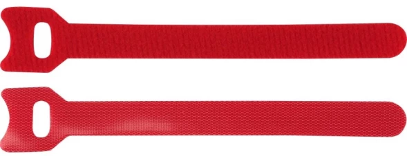 Хомут-липучка Lanmaster LAN-VCM125-RD 125x12мм (упак:20шт) нейлон/полиэтилен внутри помещений красный