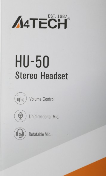 Наушники с микрофоном A4Tech HU-50 черный 2м накладные USB оголовье