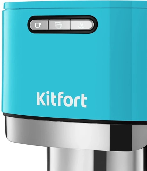 Кофеварка рожковая Kitfort КТ-7461 1350Вт бирюзовый/черный