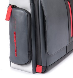 Сумка мужская Piquadro Urban CA1592UB00/GRN с отделением для ноутбука 14" серая/черная натур.кожа