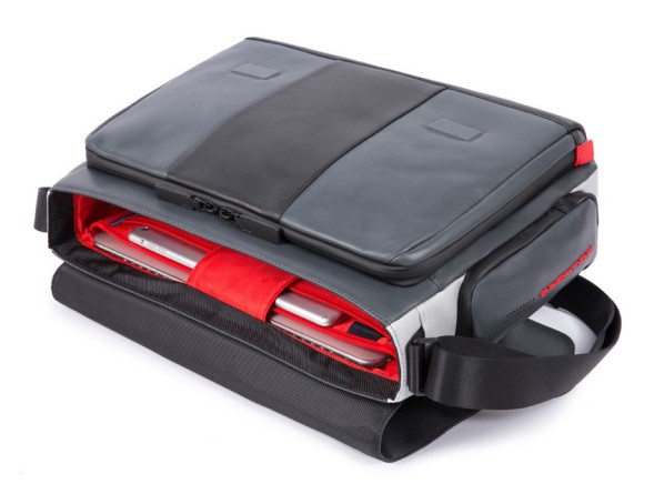 Сумка мужская Piquadro Urban CA1592UB00/GRN с отделением для ноутбука 14&amp;quot; серая/черная натур.кожа