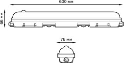 Светильник Gauss 864424218-S 18Вт 4000K серый