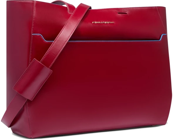 Деловая сумка женская Piquadro Blue Square BD6680B2/R с отделением для ноутбука 15.6&amp;quot; красная натур.кожа