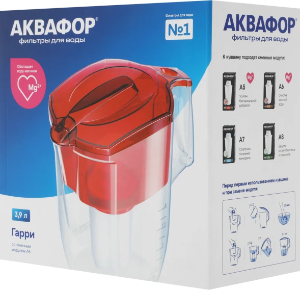 Кувшин Аквафор Гарри синий 3.9л.