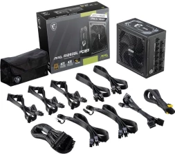 Блок питания MSI ATX 1250W MPG A1250G Gen.5 80+ gold (20+4pin) APFC 135mm fan 12xSATA Cab Manag RTL