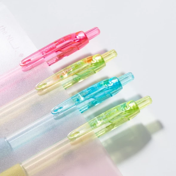 Ручка шариков. автоматическая Deli EQ057-BL ассорти d=0.7мм син. черн. кор.карт. резин. манжета