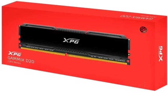 Память DDR4 16GB 3600MHz A-Data AX4U360016G18I-CBK20 XPG Gammix D20 RTL PC4-28800 CL18 DIMM 288-pin 1.35В single rank с радиатором Ret