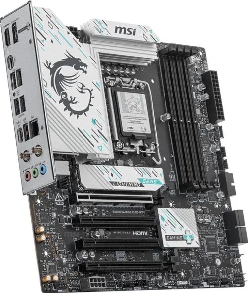 Материнская плата MSI B860M GAMING PLUS WIFI Soc-1851 Intel B860 4xDDR5 mATX AC`97 8ch(7.1) 5Gigabit RAID+HDMI+DP
