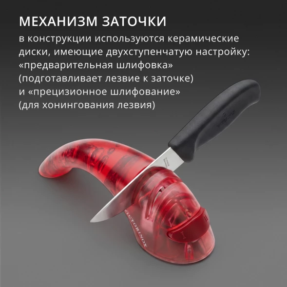 Точилка Victorinox Ceramic для кухонных ножей красный полупрозрачный (7.8721)