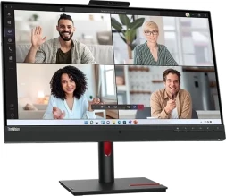 Монитор Lenovo 27&amp;quot; ThinkVision T27hv-30 черный IPS LED 4ms 16:9 HDMI M/M Cam матовая HAS Piv 1000:1 300cd 178гр/178гр 2560x1440 75Hz DP 2K USB 7.9кг