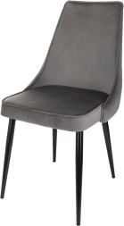 Стул для дома Бюрократ CH-K4 т.серый Holland 18 металл черный на ножках (CH-K4_1/HL18)