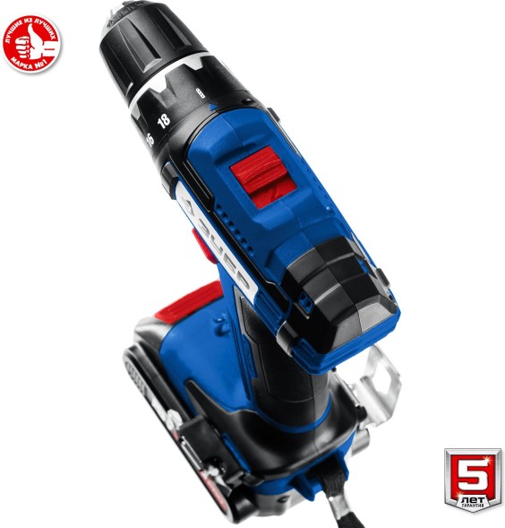 Дрель-шуруповерт Зубр DL-201-22 аккум. патрон:быстрозажимной (кейс в комплекте)