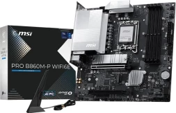 Материнская плата MSI PRO B860M-P WIFI6E Soc-1851 Intel B860 4xDDR5 mATX AC`97 8ch(7.1) 2.5Gg RAID+VGA+HDMI+DP