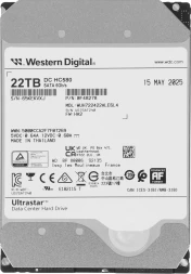 Жесткий диск WD SATA-III 22TB 0F48278/0F62785 WUH722422ALE6L4 Server Ultrastar DC HC580 (7200rpm) 512Mb 3.5&amp;quot;
