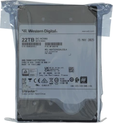 Жесткий диск WD SATA-III 22TB 0F48278/0F62785 WUH722422ALE6L4 Server Ultrastar DC HC580 (7200rpm) 512Mb 3.5&amp;quot;