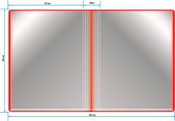 Папка с 80 прозр.вклад. Бюрократ -BPV80RED A4 пластик 0.8мм торц.карм с бум. встав красный